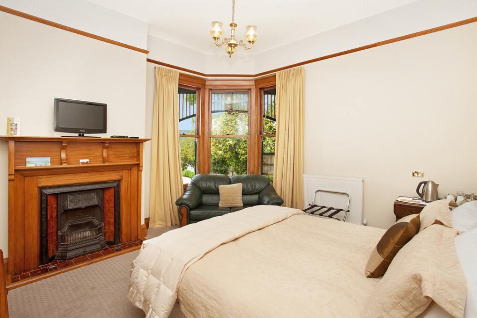 Schlafzimmer, Belmont on Harewood, Neuseeland Rundreise