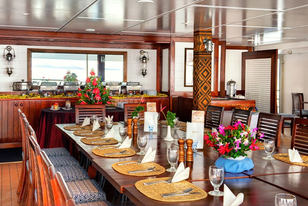 Restaurant, Kreuzfahrtschiff Fiji Princess, Südsee Reisen, Ozeanien Reisen, Blue Lagoon Cruise