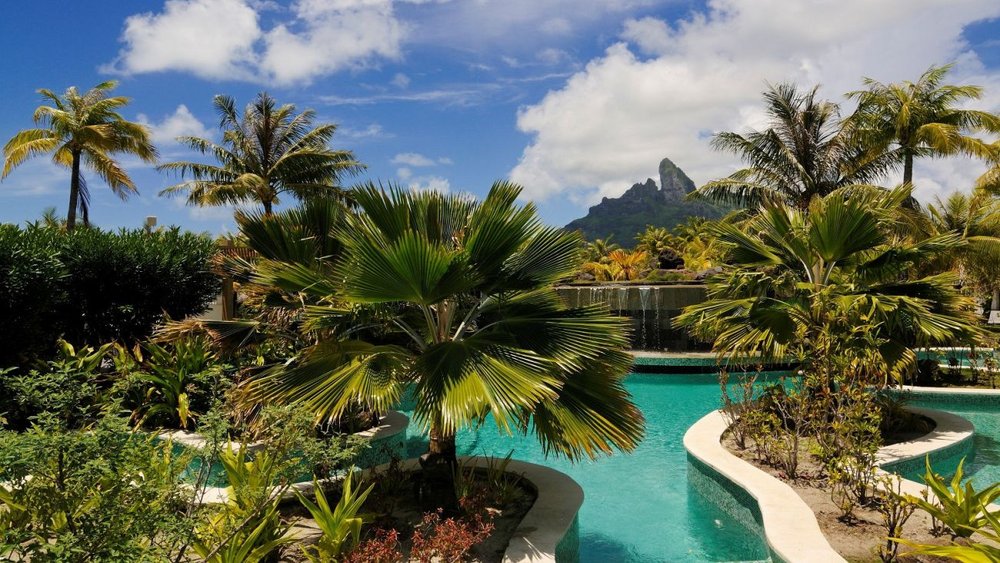Pool, St. Regis Bora Bora, Französisch Polynesien, Südsee Reise