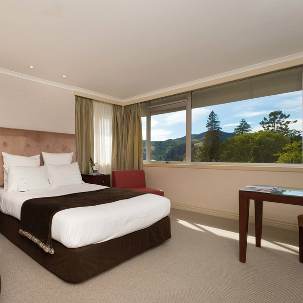 Twinbed Zimmer, Rutherford Hotel, Nelson, Neuseeland Reise