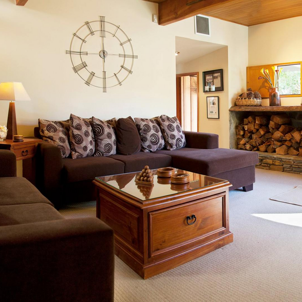 Wohnzimmer, Te Wanaka Lodge, Neuseeland Rundreise