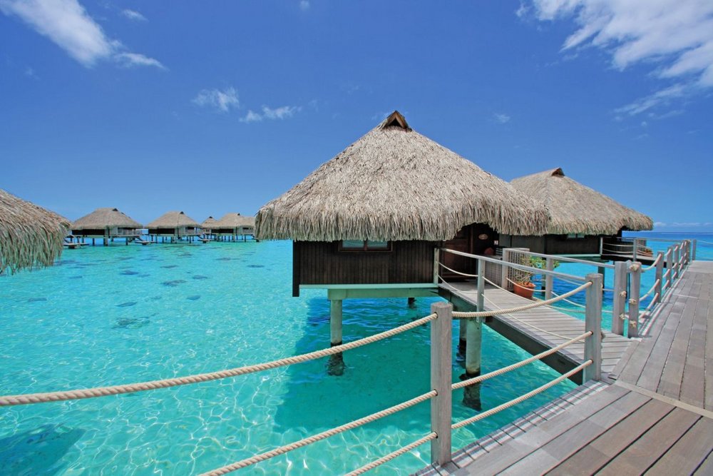 Wasserbungalow, Hilton Moorea Lagoon Resort & Spa, Französisch Polynesien, Südsee Reise
