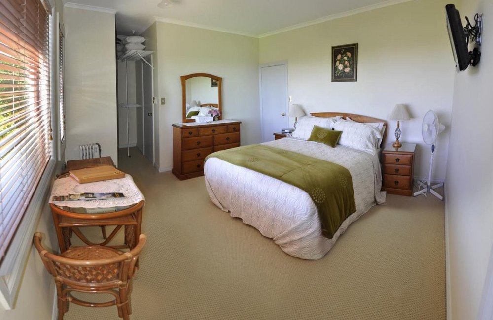 Schlafzimmer, Villa Heights Bed & Breakfast, Taranaki, Neuseeland Rundreise