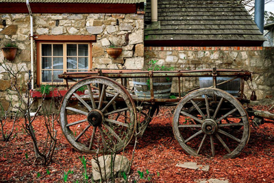 Alter Wagen in Hahndorf, Adelaide Hills, Australien Zugreise