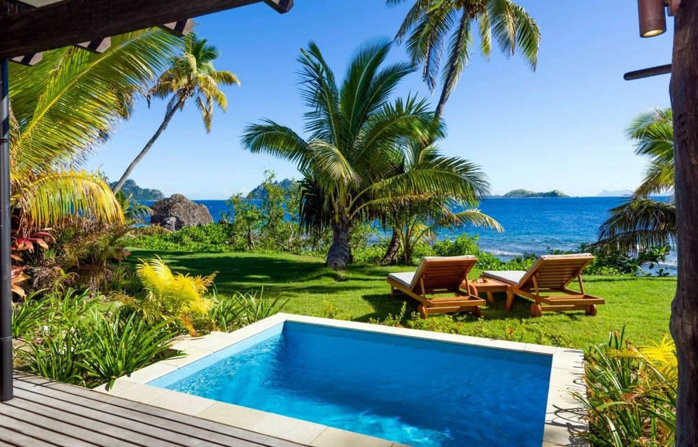 Privater Pool, Matamanoa Island Resort, Fiji, Südsee Reise