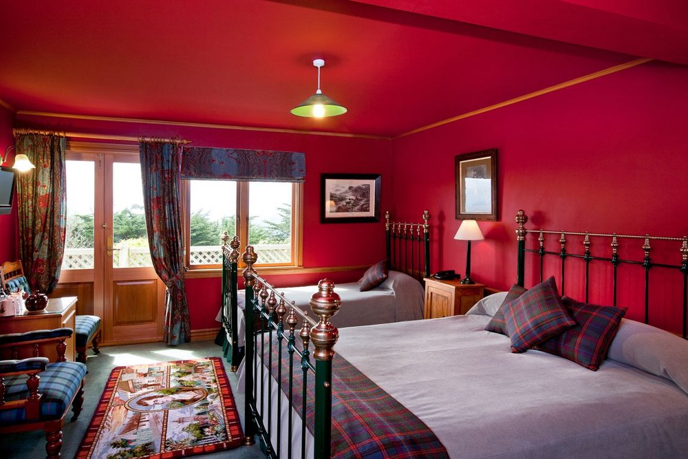 Lodge Zimmer, Larnach Castle & Gardens, Dunedin, Neuseeland Reise