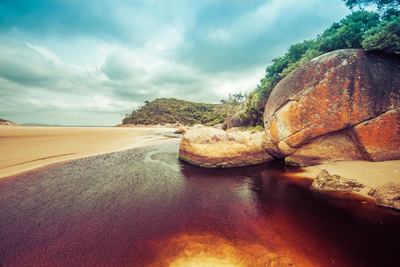 Flusslandschaft, Wilsons Promontory, Australien Mietwagenreise