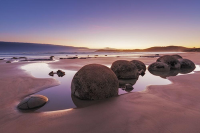 Moeraki Boulders, Neuseeland Mietwagenreise