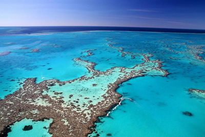Blick übers Great Barrier Reef, Australien Reise