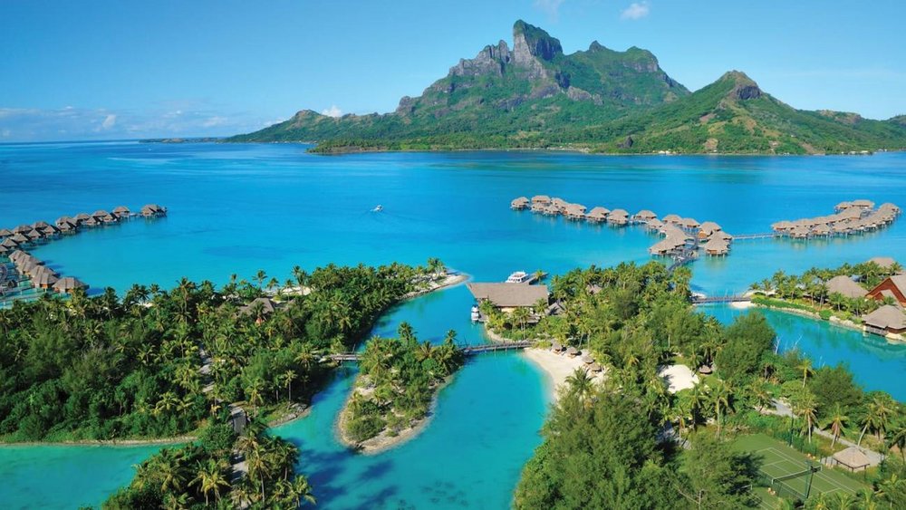 Panorama, Four Seasons Bora Bora, Französisch Polynesien, Südsee Rundreise