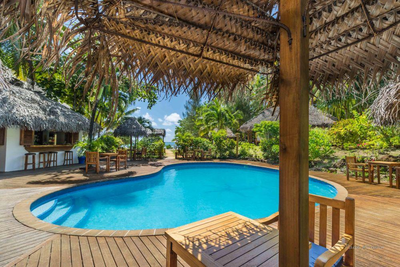 Pool im Resort Etu Moana, Cook Islands, Neuseeland Südsee Reise