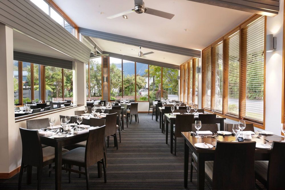 Restaurant, Scenic Hotel Franz Josef Glacier, Neuseeland Reise