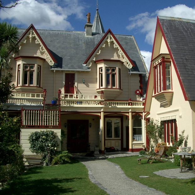 Innenhof, Warwick House Boutique Hotel, Nelson, Neuseeland Rundreise