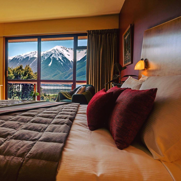 Schlafzimmer, Wildnerness Lodge Lake Moeraki, Neuseeland Rundreise