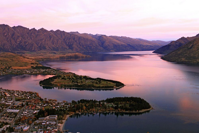 Sonnenuntergang Queenstown, Neuseeland Mietwagenrundreise