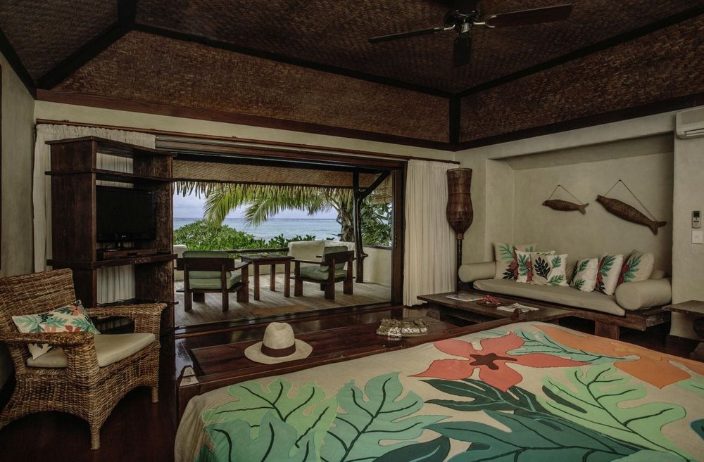 Zimmer mit Meerblick, Pacific Resort Aitutaki, Cook Islands, Südsee Reise
