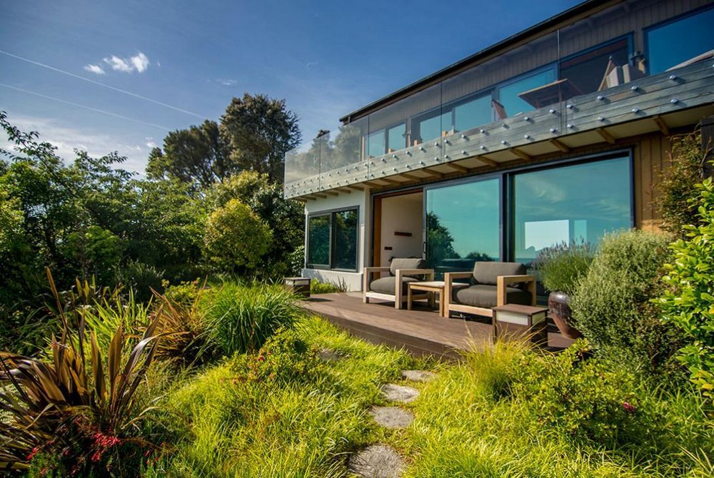 Terrasse, Split Apple Reatreat, Kaiteriteri, Neuseeland Rundreise