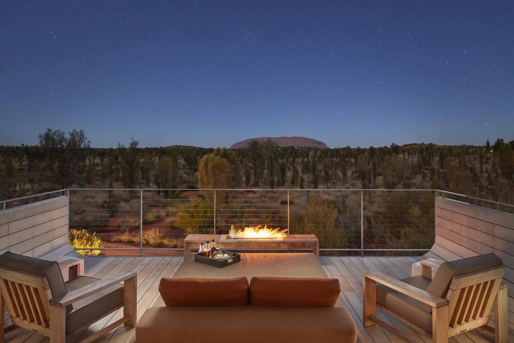 Balkon, Luxury Tent, Longitude 131°, Ayers Rock, Australien Rundreise