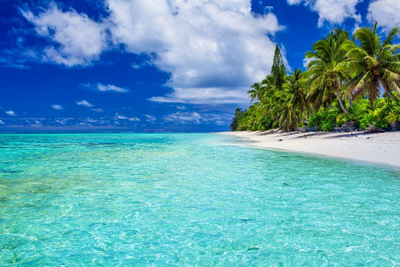 Heimflug von Aiutaki, Cook Islands, Neuseeland Südsee Reise