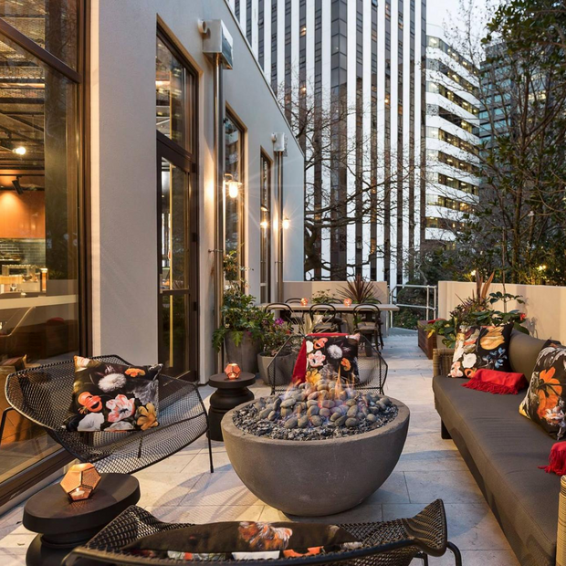 Terrasse, Sofitel Wellington, Neuseeland Rundreise