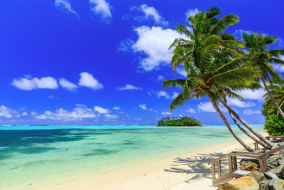 Strand von Rarotonga, Cook Islands, Südsee, Ozeanien Reisen