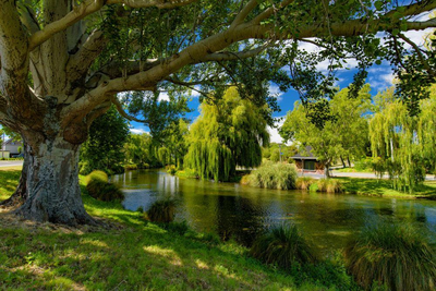 Avon River, Christchurch, Neuseeland Mietwagenreise