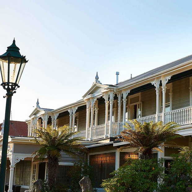 Außenansicht, Prince's Gate Boutique Hotel, Rotorua, Neuseeland Rundreise